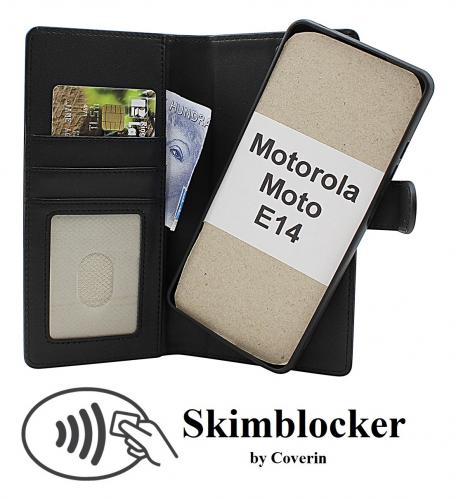 CoverinSkimblocker Motorola Moto E14 Magnet Plnboksfodral