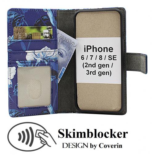 CoverinSkimblocker iPhone 6s/7/8/SE (2nd/3rd Gen.) Magnet Plnboksfodral Design