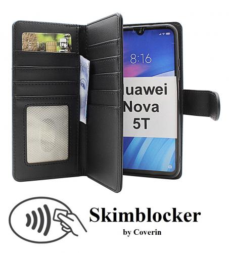 CoverinSkimblocker Huawei Nova 5T XL Magnet Plnboksfodral