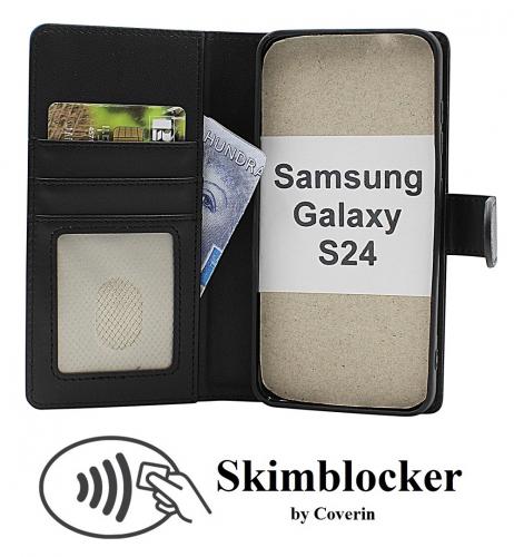 CoverinSkimblocker Samsung Galaxy S24 5G Magnet Plnboksfodral