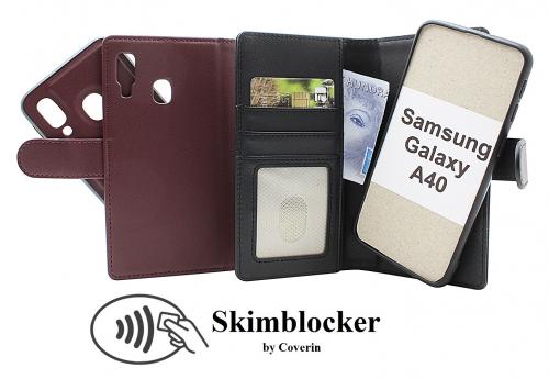 CoverinSkimblocker Samsung Galaxy A40 Magnet Plnboksfodral