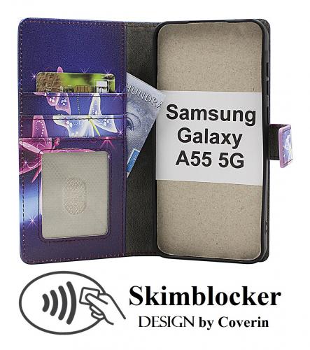 CoverinSkimblocker Samsung Galaxy A55 5G Plnboksfodral Design