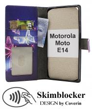 CoverinSkimblocker Motorola Moto E14 Plånboksfodral Design