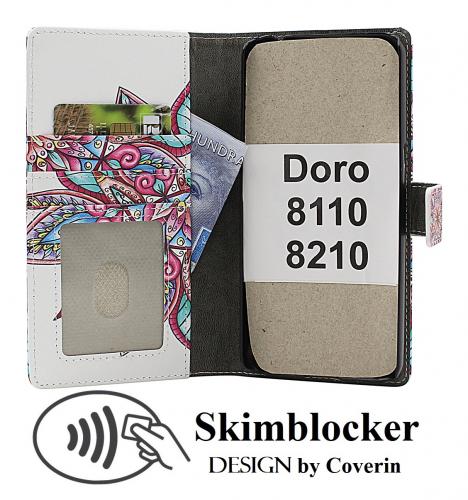 CoverinSkimblocker Doro 8110 / 8210 Plnboksfodral Design