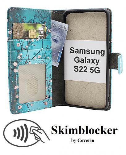 CoverinSkimblocker Samsung Galaxy S22 5G Magnet Plnboksfodral Design