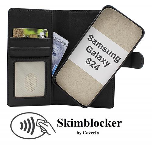 CoverinSkimblocker Samsung Galaxy S24 5G Magnet Plnboksfodral