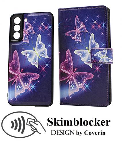 CoverinSkimblocker Samsung Galaxy S21 FE 5G Magnet Plnboksfodral Design