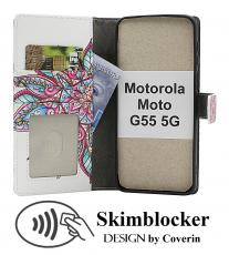 CoverinSkimblocker Motorola Moto G55 5G Plånboksfodral Design