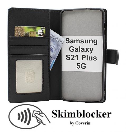 CoverinSkimblocker Samsung Galaxy S21 Plus 5G Magnet Plnboksfodral