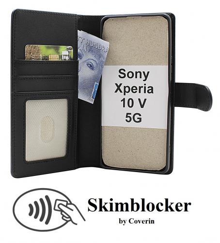 CoverinSkimblocker Sony Xperia 10 V 5G Magnet Plnboksfodral