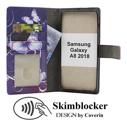 CoverinSkimblocker Samsung Galaxy A8 2018 Plnboksfodral Design