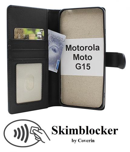 CoverinSkimblocker Motorola Moto G15 Magnet Plnboksfodral