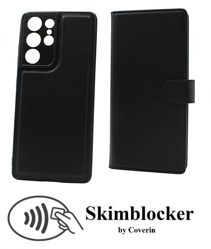 CoverinSkimblocker Samsung Galaxy S21 Ultra 5G Magnet Plnboksfodral