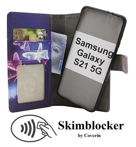 CoverinSkimblocker Samsung Galaxy S21 5G Magnet Plnboksfodral Design