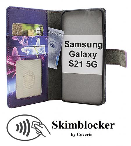 CoverinSkimblocker Samsung Galaxy S21 5G Magnet Plnboksfodral Design