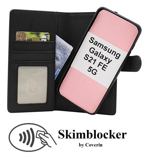 CoverinSkimblocker Samsung Galaxy S21 FE 5G Magnet Plnboksfodral