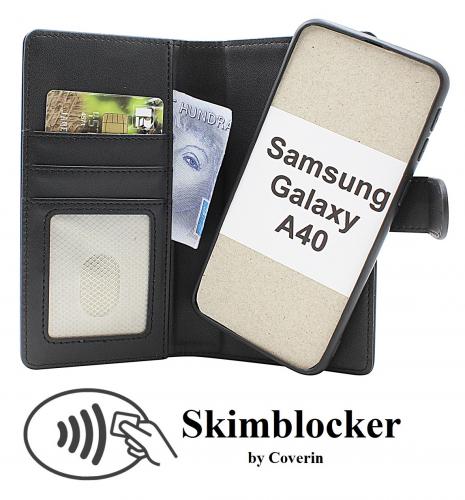 CoverinSkimblocker Samsung Galaxy A40 Magnet Plnboksfodral