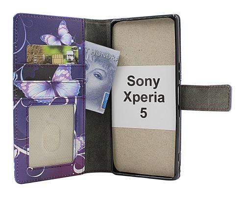 CoverinSkimblocker Sony Xperia 5 Plnboksfodral Design