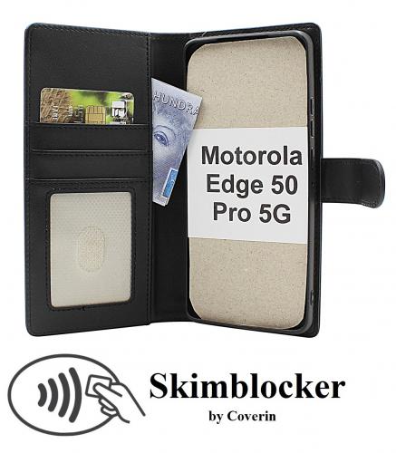 CoverinSkimblocker Motorola Edge 50 Pro 5G Magnet Plnboksfodral