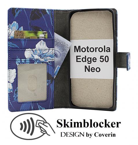 CoverinSkimblocker Motorola Edge 50 Neo Plnboksfodral Design