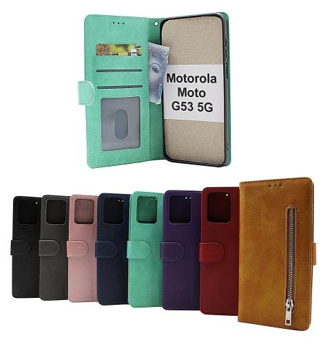 billigamobilskydd.seZipper Standcase Wallet Motorola Moto G53 5G