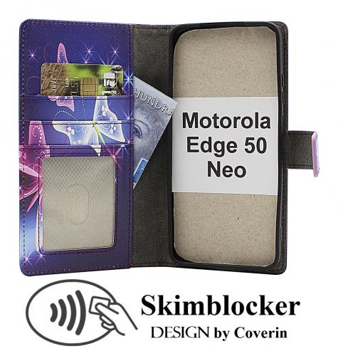 CoverinSkimblocker Motorola Edge 50 Neo Plnboksfodral Design