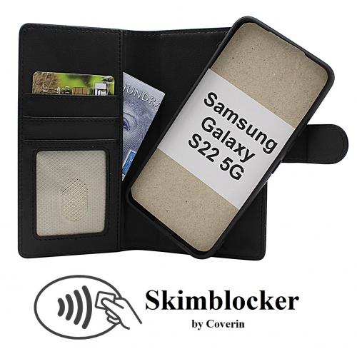 CoverinSkimblocker Samsung Galaxy S22 5G Magnet Plnboksfodral