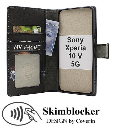 CoverinSkimblocker Sony Xperia 10 V 5G Plnboksfodral Design