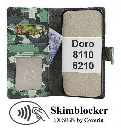 CoverinSkimblocker Doro 8110 / 8210 Plnboksfodral Design