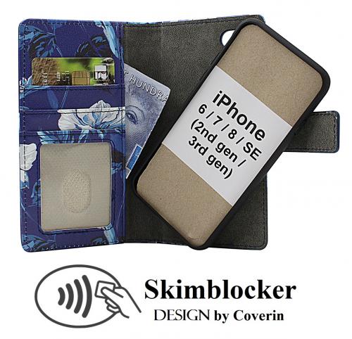 CoverinSkimblocker iPhone 6s/7/8/SE (2nd/3rd Gen.) Magnet Plnboksfodral Design