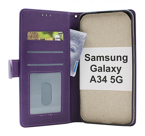 billigamobilskydd.seZipper Standcase Wallet Samsung Galaxy A34 5G