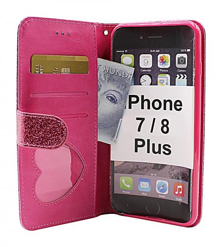 billigamobilskydd.seStandcase Glitter Wallet iPhone 7 Plus / 8 Plus