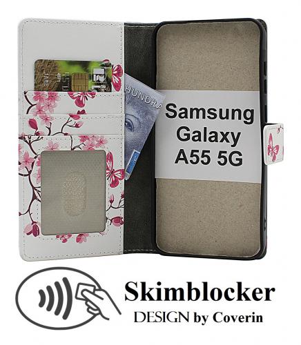 CoverinSkimblocker Samsung Galaxy A55 5G Plnboksfodral Design