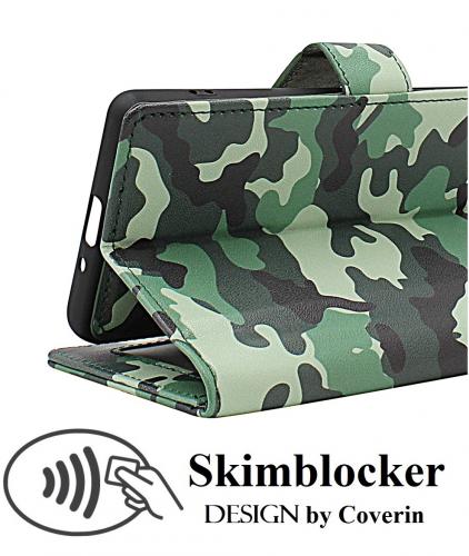 CoverinSkimblocker Motorola Moto E14 Plnboksfodral Design