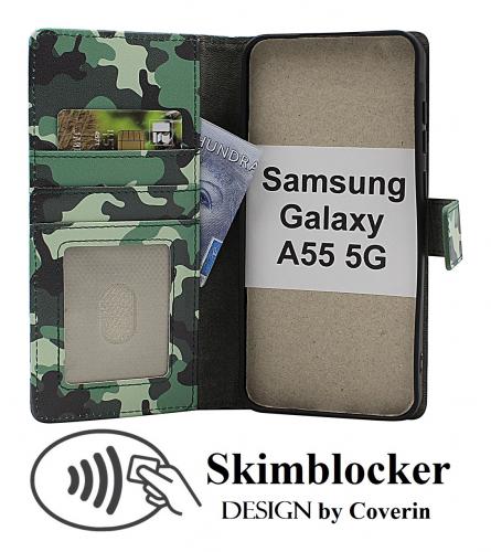 CoverinSkimblocker Samsung Galaxy A55 5G Plnboksfodral Design