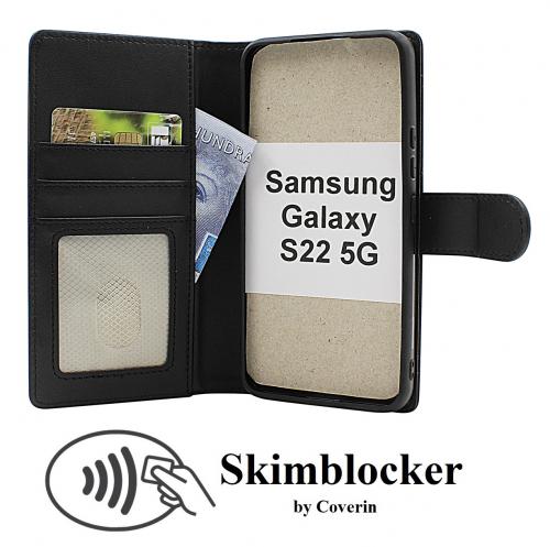 CoverinSkimblocker Samsung Galaxy S22 5G Magnet Plnboksfodral