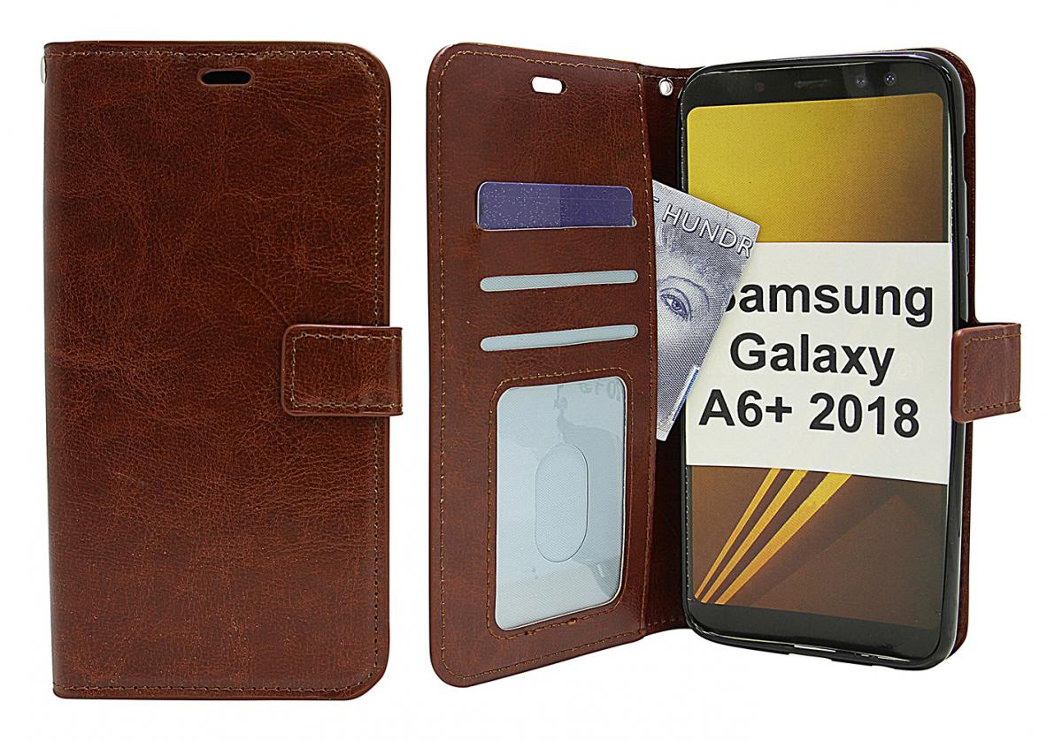 billigamobilskydd.seCrazy Horse Wallet Samsung Galaxy A6+ / A6 Plus 2018 (A605FN/DS)