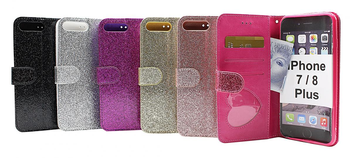 billigamobilskydd.seStandcase Glitter Wallet iPhone 7 Plus / 8 Plus