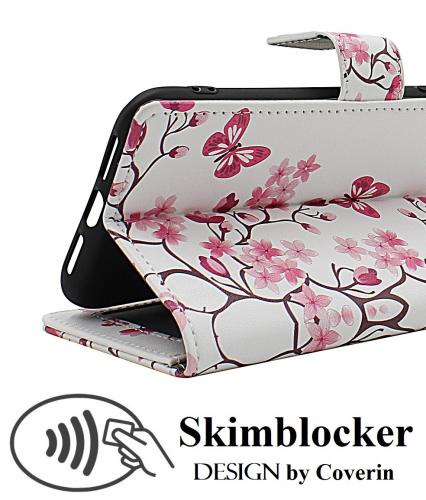 CoverinSkimblocker Motorola Moto E14 Plnboksfodral Design