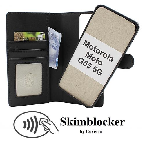 CoverinSkimblocker Motorola Moto G55 5G Magnet Plnboksfodral