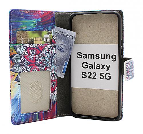 CoverinSkimblocker Samsung Galaxy S22 5G Magnet Plnboksfodral Design