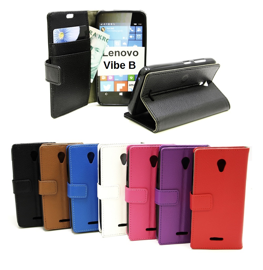 Standcase Wallet Lenovo B / Vibe B Svart J361