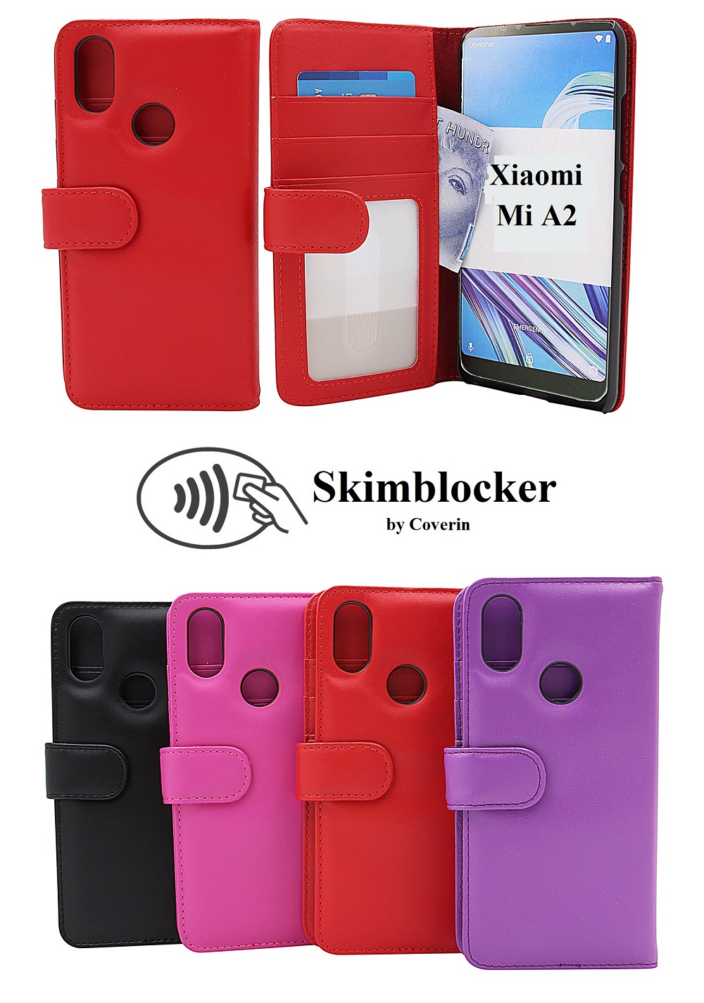 Skimblocker Plånboksfodral Xiaomi Mi A2