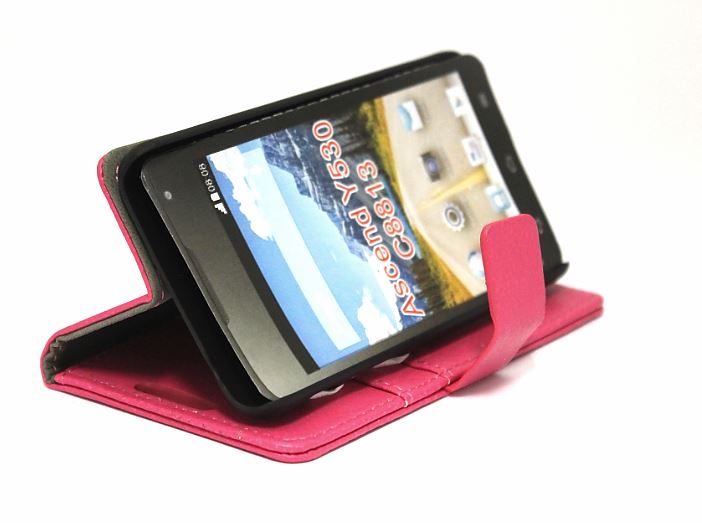 Standcase wallet Huawei Ascend Y530 Hotpink