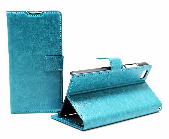 Crazy Horse wallet Huawei P8 Lite Turkos