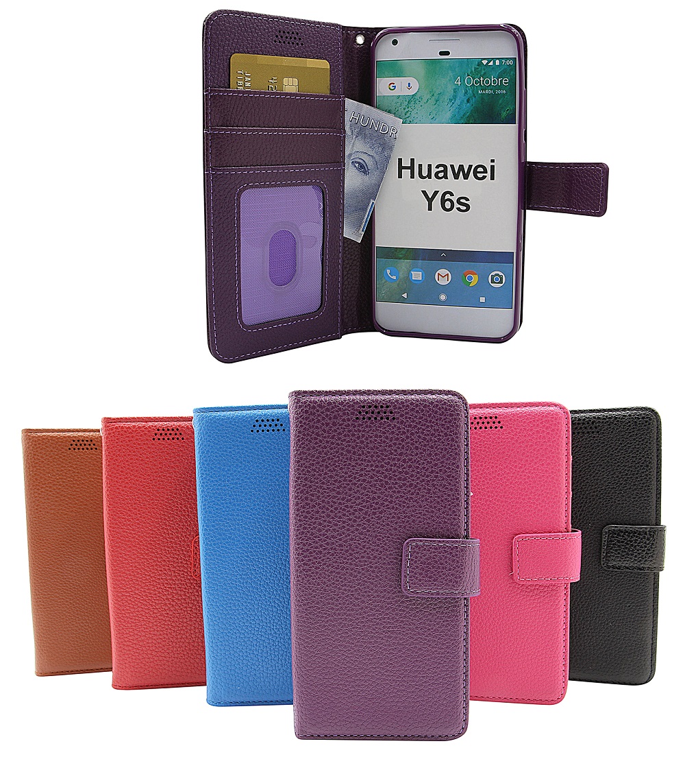 New Standcase Wallet Huawei Y6s (Svart)