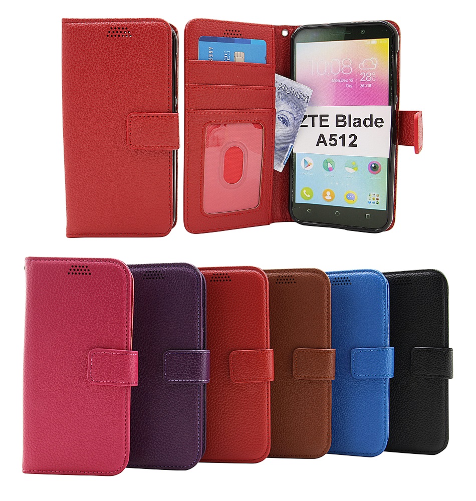 New Standcase Wallet ZTE Blade A512 (Svart)