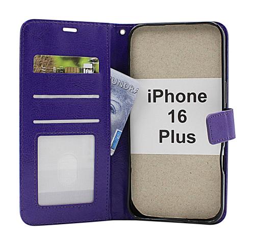 Crazy Horse iPhone 16 Plus Plånboksfodral