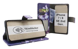 Skimblocker iPhone 7/8/SE 2nd/3rd Gen Pl&aring;nboksfodral Design