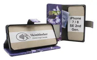 Skimblocker iPhone 7/8/SE 2nd/3rd Gen Pl&aring;nboksfodral Design